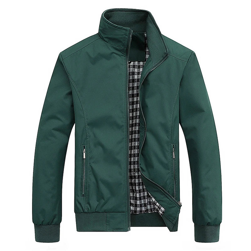 Jaqueta bomber slim casual sólida da moda primavera/outono 2025, sobretudo masculino, nova chegada, jaqueta de beisebol, jaqueta masculina M-6XL 8XL, top