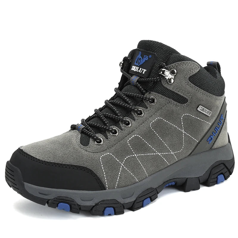 Men Mountain Climbing Shoes Winter Thick Fur Hiking Sneakers Men Trekking Shoes Big Size Waterproof Shoes Outdoor Couple Shoes
