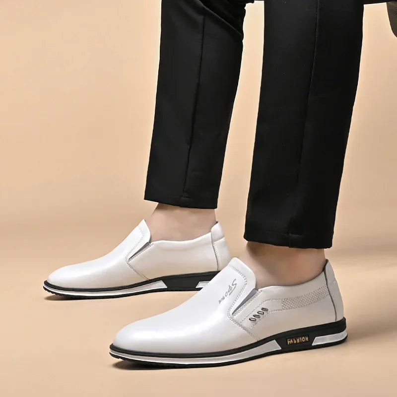 Sapatos de couro de marca para homens, mocassins de grife, mocassins adultos de alta qualidade, sapatos masculinos para dirigir.