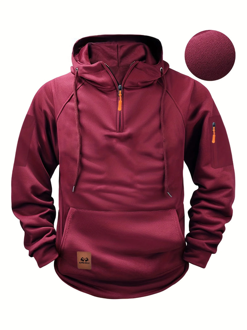 Novo moletom com capuz e zíper multi-bolsos, ombros caídos, masculino e feminino, plus size, solto, moda