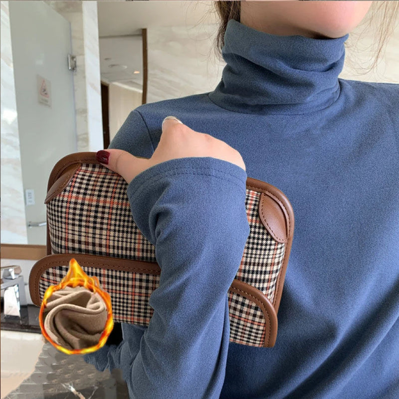Top Térmico fino - Cacharréu  manga comprida, espessante, quente, gola alta, roupa íntima térmica, moda outono inverno.