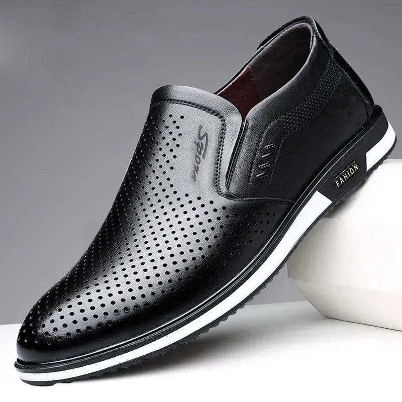Sapatos de couro de marca para homens, mocassins de grife, mocassins adultos de alta qualidade, sapatos masculinos para dirigir.