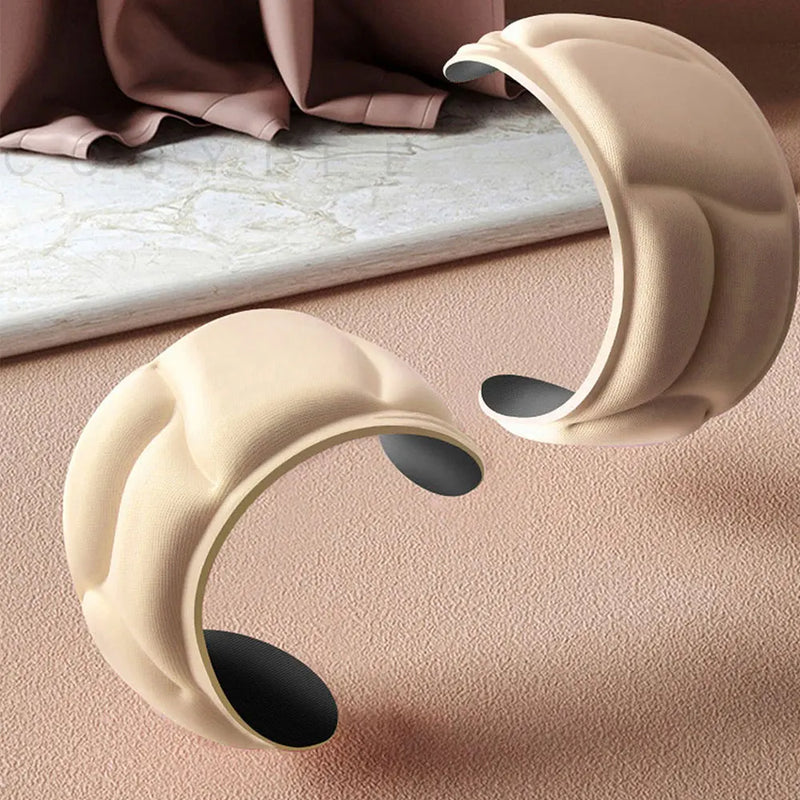 Palmilhas de espuma viscoelástica 5D com massagem 4 peças, espessamento, almofada respirável, amortecimento confortável, adequadas para saltos altos