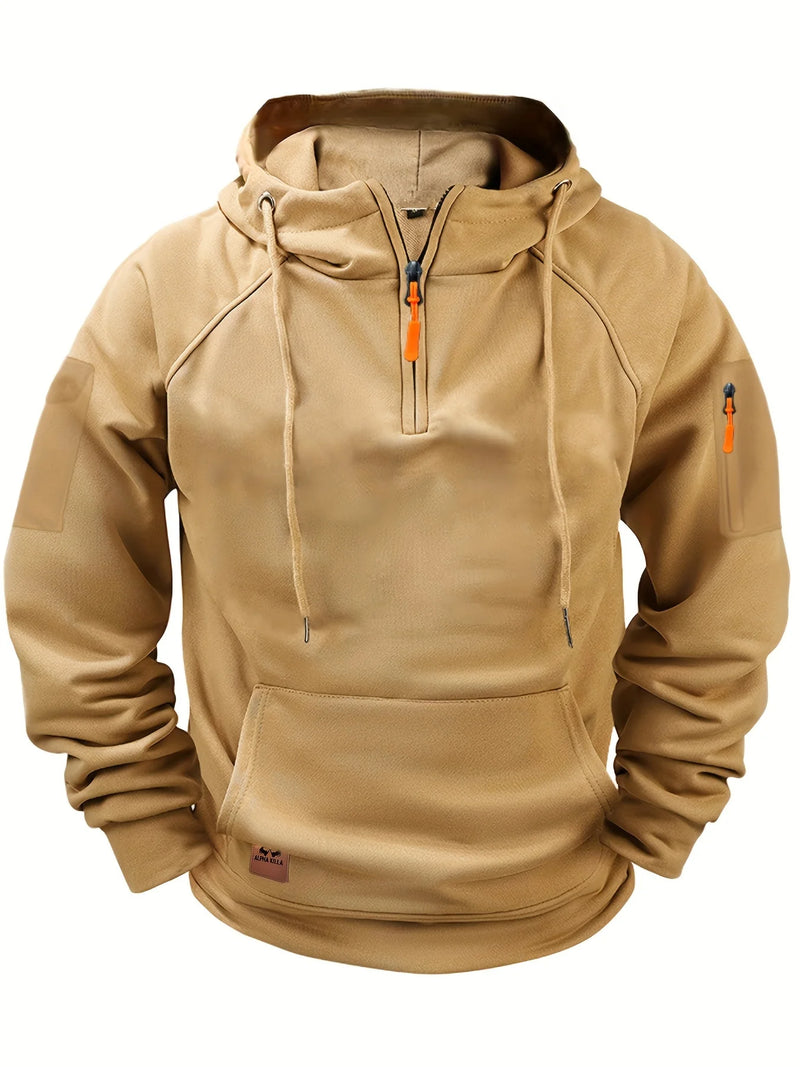Novo moletom com capuz e zíper multi-bolsos, ombros caídos, masculino e feminino, plus size, solto, moda