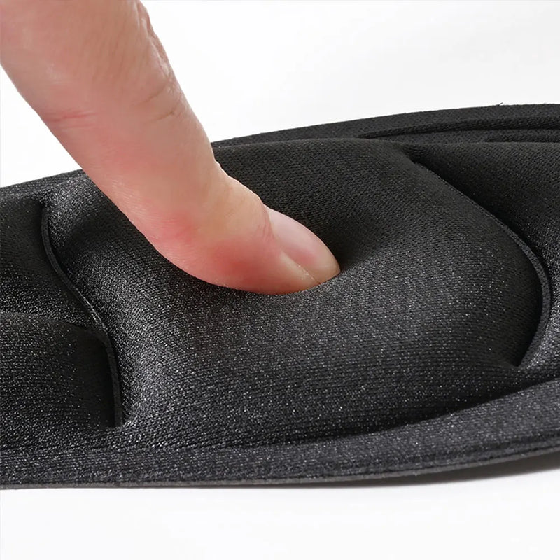 Palmilhas de espuma viscoelástica 5D com massagem 4 peças, espessamento, almofada respirável, amortecimento confortável, adequadas para saltos altos