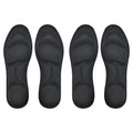 Palmilhas de espuma viscoelástica 5D com massagem 4 peças, espessamento, almofada respirável, amortecimento confortável, adequadas para saltos altos