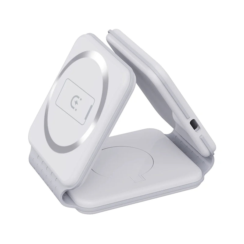 Estação de carregamento 3 em 1 para iPhone série 15/14/13/12, carregador de viagem para vários dispositivos para AirPods 3/2/Pro, série Apple Watch