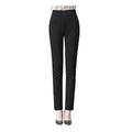 Calças Mãe Primavera Cintura Alta Casual Bolsos Elásticos Cor Sólida Top Slim Fit Plus Size Calças Lápis Roupas Femininas