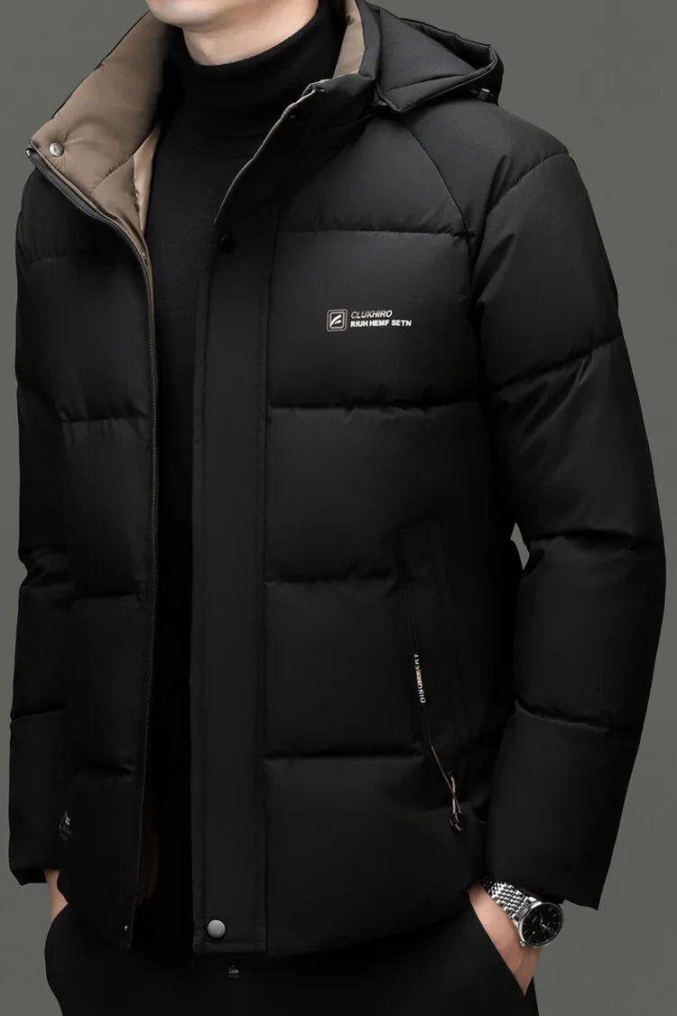 Jaqueta casual masculina acolchoada de algodão,  para homens de negócios.