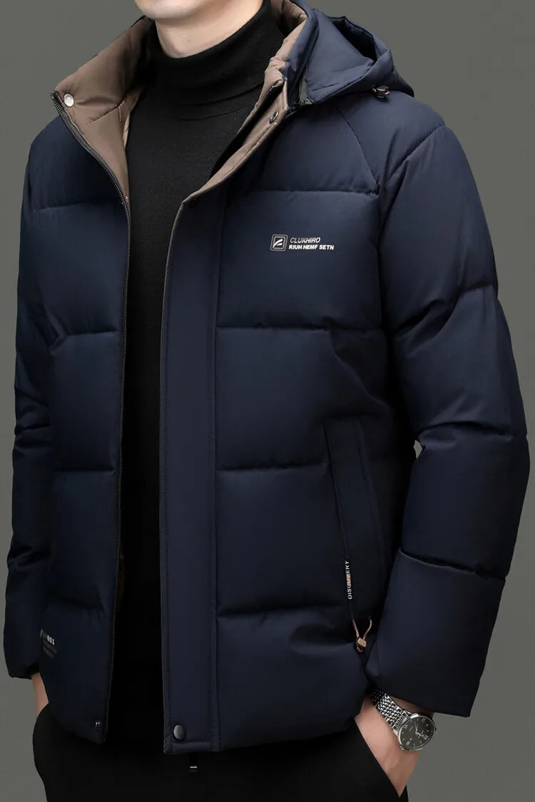 Jaqueta casual masculina acolchoada de algodão,  para homens de negócios.